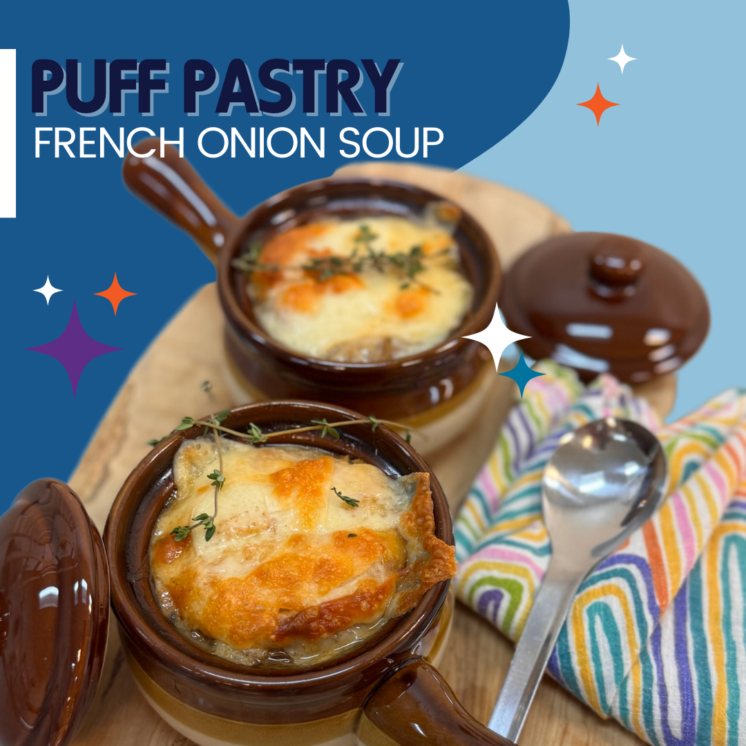French Onion Soup with Puff Pastry