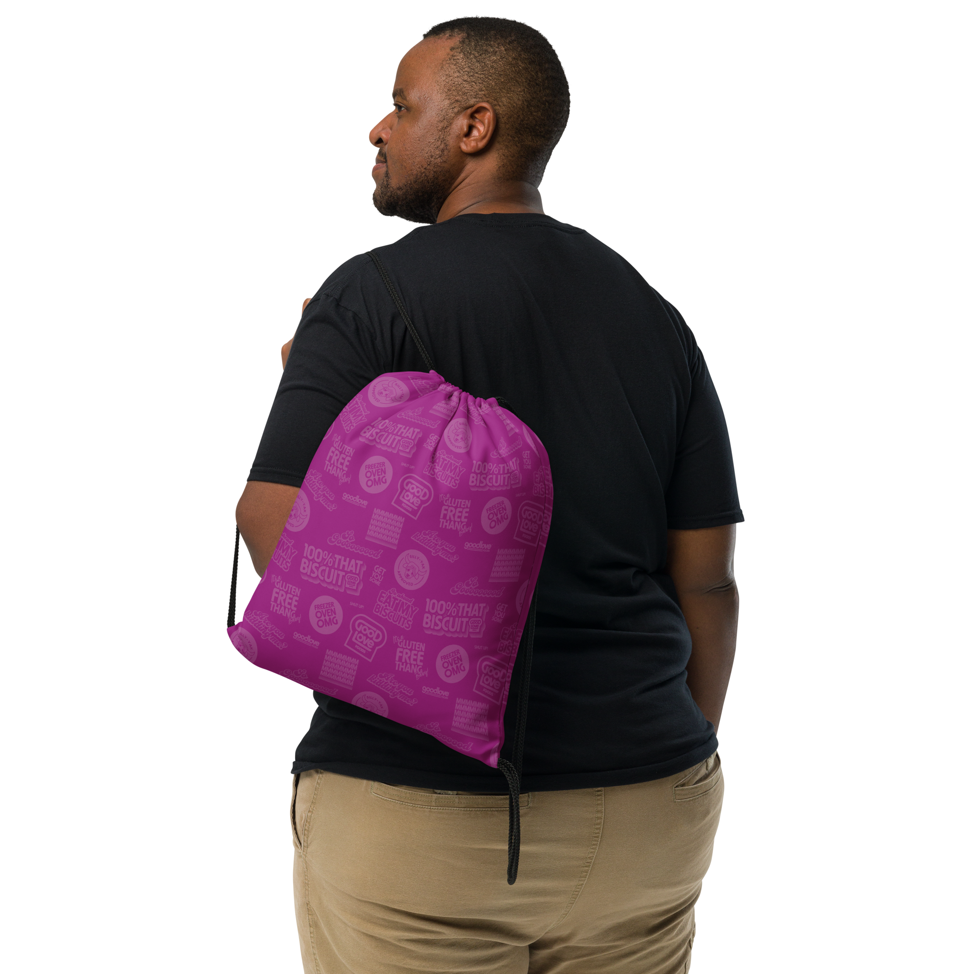 SO GOOOD Over Print Drawstring bag